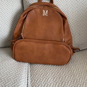 Elegant Tan Leather Backpack